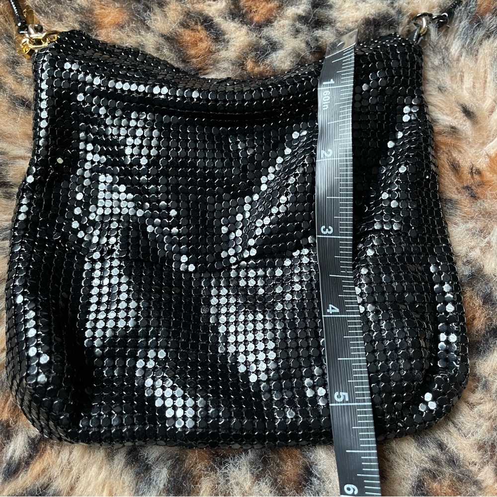 Black Metal Mesh Whiting and Davis Mini Bag - Picture 6 of 8